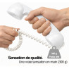 Opis Technology 60s Micro – Combiné Téléphone Portable Rétro pour Smartphone (USB-C + Jack 3,5 mm) – Compatible iPhone 15+, Andr