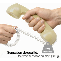 Opis technology 60s micro – combiné téléphone portable rétro pour smartphone (usb-c + jack 3,5 mm) – compatible iphone 15+, andr
