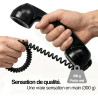 Opis Technology 60s Micro – Combiné Téléphone Portable Rétro pour Smartphone (USB-C + Jack 3,5 mm) – Compatible iPhone 15+, Andr