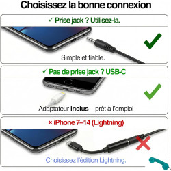 Opis Technology 60s Micro – Combiné Téléphone Portable Rétro pour Smartphone (USB-C + Jack 3,5 mm) – Compatible iPhone 15+, Andr
