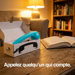 Opis Technology 60s Micro – Combiné Téléphone Portable Rétro pour Smartphone (USB-C + Jack 3,5 mm) – Compatible iPhone 15+, Andr