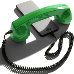 Opis Technology 60s Micro – Combiné Téléphone Portable Rétro pour Smartphone (USB-C + Jack 3,5 mm) – Compatible iPhone 15+, Andr