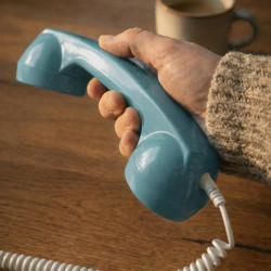 Opis Technology 60s Micro – Combiné Téléphone Portable Rétro pour Smartphone (USB-C + Jack 3,5 mm) – Compatible iPhone 15+, Andr