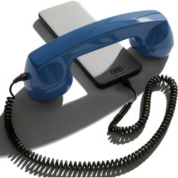 Opis Technology 60s Micro – Combiné Téléphone Portable Rétro pour Smartphone (USB-C + Jack 3,5 mm) – Compatible iPhone 15+, Andr