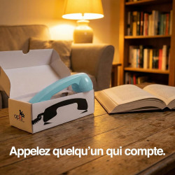 Opis Technology 60s Micro – Combiné Téléphone Portable Rétro Lightning (MFi) pour iPhone – Compatible iPhone 7 à 14 – Adaptateur