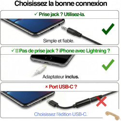 Opis technology 60s micro – combiné téléphone portable rétro lightning (mfi) pour iphone – compatible iphone 7 à 14 – adaptateur