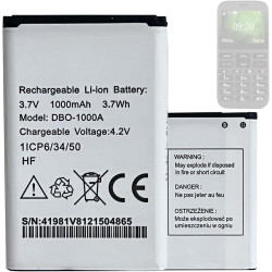 Batterie d'origine DBO-1000A pour Doro 2404, Doro 1370, Doro 5860, Doro 6040, Doro 6060, Doro 6820, Doro 6880