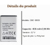 Batterie de rechange compatible avec Doro Phone Easy 5030 6520 6050 6526 6030 6620 5516 6530 6051 6531 500, 506-5010, 5151515151