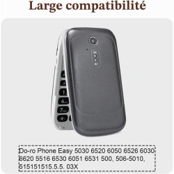 Batterie de rechange compatible avec Doro Phone Easy 5030 6520 6050 6526 6030 6620 5516 6530 6051 6531 500, 506-5010, 5151515151