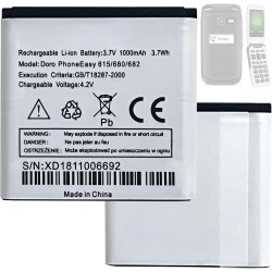 Batterie de Remplacement Doro Phone Easy 5822 614 615 680 682 Compatible avec Doro Phone Easy 614 615 680 682
