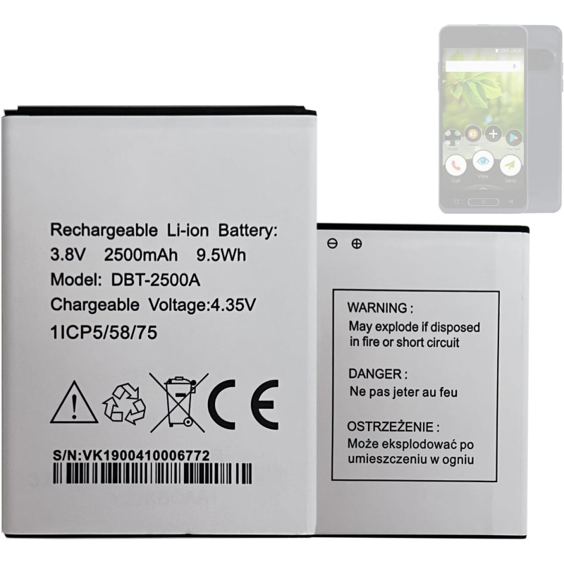 Batterie de rechange, compatible avec Doro 8035, DSB-0170, pour téléphone portable, smartphone, seniors, téléphone portable - Re