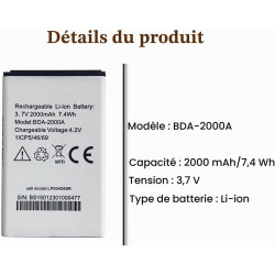 Batterie de Remplacement Compatible avec Doro Liberto 825 8031 822 8030 BDA-2000A