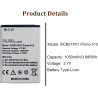 Batterie de Remplacement Compatible avec [Doro] Primo 406, Primo 413, Primo 414 sostituisce RCB01P01 RCB413