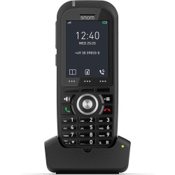 Snom m70 téléphone fixe sans fil dect - combiné robuste avec bleutooth, alarme et écran couleur - résistant aux chutes jusq
