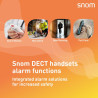 Snom m85 dect industrial partie mobile (2 « 176 x 220 px tft, clé d'alarme, sortie écouteur 3,5 mm, vibreur, boutons éclairés, i