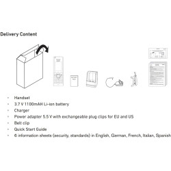 Snom m85 dect industrial partie mobile (2 « 176 x 220 px tft, clé d'alarme, sortie écouteur 3,5 mm, vibreur, boutons éclairés, i