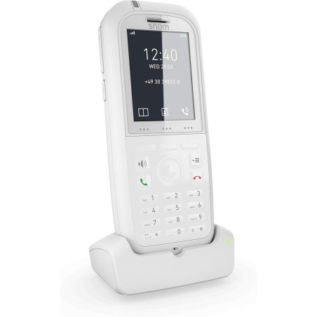 Snom m90 téléphone fixe sans fil dect - téléphone fixe ip65 pour milieux médicaux - combiné avec bouton d'alarme, bleutoot