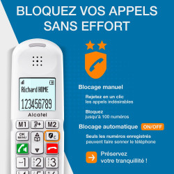 ALCATEL XL685 Voice - Téléphone Fixe sans Fil DECT Senior Format XL avec Répondeur - Écran Haute lisibilité - Grandes Touches - 