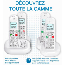 ALCATEL XL685 Voice - Téléphone Fixe sans Fil DECT Senior Format XL avec Répondeur - Écran Haute lisibilité - Grandes Touches - 