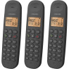 Logicom ILOA 350 Téléphone Fixe sans Fil sans Répondeur - Trio - Téléphones analogiques et dect - Noir