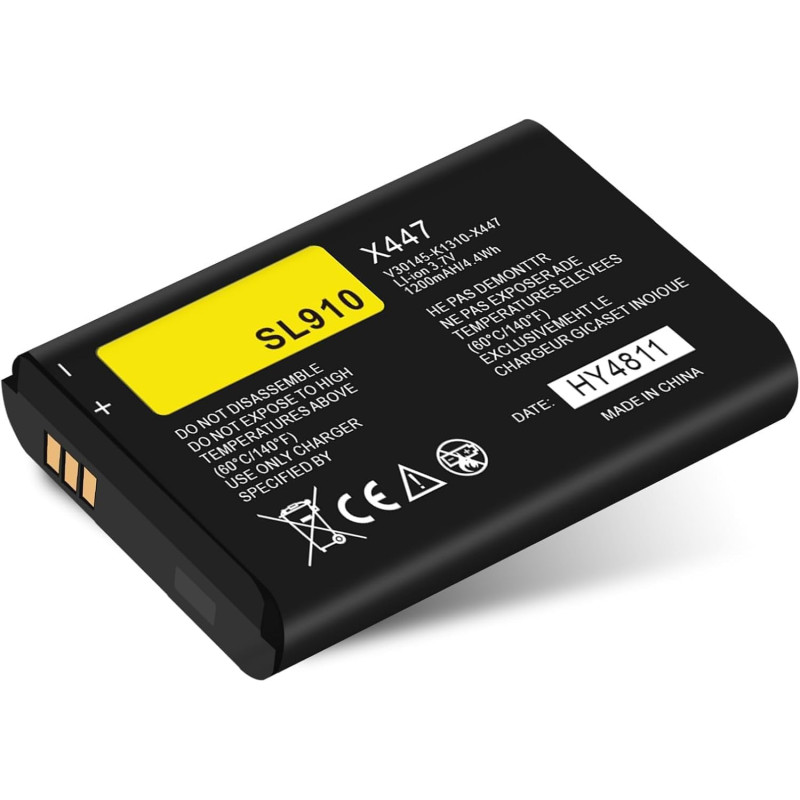 Batterie SL910 pour Siemens Gigaset SL910 / SL910A / SL910H - 3,7 V 1200 mAh Li-Ion Batterie de téléphone compatible avec X447 /