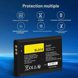 Batterie SL910 pour Siemens Gigaset SL910 / SL910A / SL910H - 3,7 V 1200 mAh Li-Ion Batterie de téléphone compatible avec X447 /