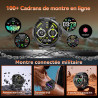 Soudorv montre connectée homme, militaire smartwatch avec led lampe, noir | 1000mah, 1.53" hd avec appel bleutooth, etanche ip68