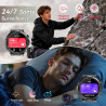 Soudorv montre connectée homme, militaire smartwatch avec led lampe, noir | 1000mah, 1.53" hd avec appel bleutooth, etanche ip68