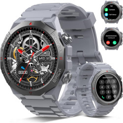 Soudorv militaire montre connectée homme, 1.39" hd smartwatch avec appels bleutooth, montre avec fréquence cardiaque/sommeil, et