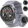 Soudorv militaire montre connectée homme, 1.39" hd smartwatch avec appels bleutooth, montre avec fréquence cardiaque/sommeil, et