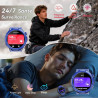 Soudorv montre connectée homme, militaire smartwatch avec led lampe, bleu | 1000mah, 1.53" hd avec appel bleutooth, etanche ip68