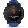 Garmin Instinct 3, AMOLED (édition limitée) - Montre GPS Robuste et connectée – Noire avec Bracelet Bleu électrique – Boîtier 45