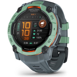 Garmin Instinct 3, AMOLED - Montre GPS Robuste et connectée – Neo Tropic avec bracelet twilight - Boîtier 50 mm | Lunette renfor
