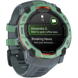 Garmin Instinct 3, AMOLED - Montre GPS Robuste et connectée – Neo Tropic avec bracelet twilight - Boîtier 50 mm | Lunette renfor