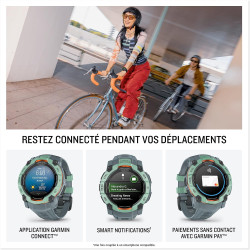 Garmin Instinct 3, AMOLED - Montre GPS Robuste et connectée – Neo Tropic avec bracelet twilight - Boîtier 50 mm | Lunette renfor