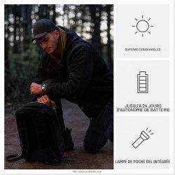 Garmin Instinct 3, AMOLED Tactical - Montre GPS connectée Robuste et Tactique – Noire avec Bracelet Noir – Boîtier 50 mm
