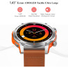 Popglory 1,43" amoled montre connectée, 110+ sports smartwatch femme homme avec appel bleutooth, fréquence cardiaque, tension ar