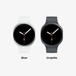 Samsung galaxy watch8 smartwatch, 44 mm, argent, bleutooth (version cad) – assistant ia (gémeaux), coaching du sommeil, suivi de