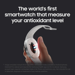 Samsung galaxy watch8 smartwatch, 44 mm, argent, bleutooth (version cad) – assistant ia (gémeaux), coaching du sommeil, suivi de