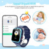 IOWODO Montre Connectée Enfants | GPS Traceur + SOS Appel Urgence | Batterie | Appels Vidéo et Chat Vocal |Mode école et Zones d