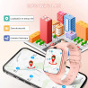 IOWODO Montre Connectée Enfants 4G | GPS Traceur + SOS Appel Urgence | Batterie | Appels Vidéo et Chat Vocal |Mode école et Zone