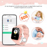 IOWODO Montre Connectée Enfants 4G | GPS Traceur + SOS Appel Urgence | Batterie | Appels Vidéo et Chat Vocal |Mode école et Zone