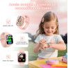 IOWODO Montre Connectée Enfants 4G | GPS Traceur + SOS Appel Urgence | Batterie | Appels Vidéo et Chat Vocal |Mode école et Zone