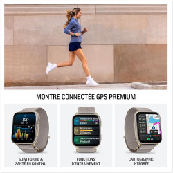 Garmin venu x1 - montre connectée gps avec écran amoled 2″, lampe led - boîtier ultra fin de 8 mm - bracelet en nylon comfortfit
