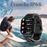 Montre Connectée Homme, avec 2 Bracelets Réglables, avec la Fonction D'appel et L'assistant Vocal, 100+ Modes Sportifs, Style d'