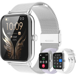 Smartwatch Pour Femme Homme avec Appel/Notifications Whatsapp, 1,85" Montre Automatique Numérique Podomètre, 120 Modes Sport And