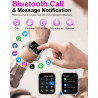 Smartwatch Pour Femme Homme avec Appel/Notifications Whatsapp, 1,85" Montre Automatique Numérique Podomètre, 120 Modes Sport And