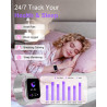 Smartwatch Pour Femme Homme avec Appel/Notifications Whatsapp, 1,85" Montre Automatique Numérique Podomètre, 120 Modes Sport And
