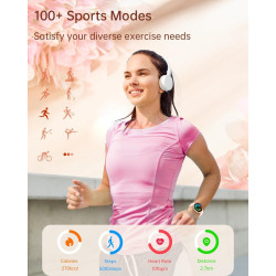 Montre connectée pour femme avec fonction téléphone, écran AMOLED Always-On 1,43"