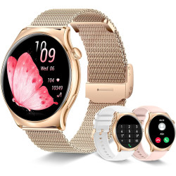 Montre connectée pour femme avec fonction téléphone, écran AMOLED Always-On 1,43"